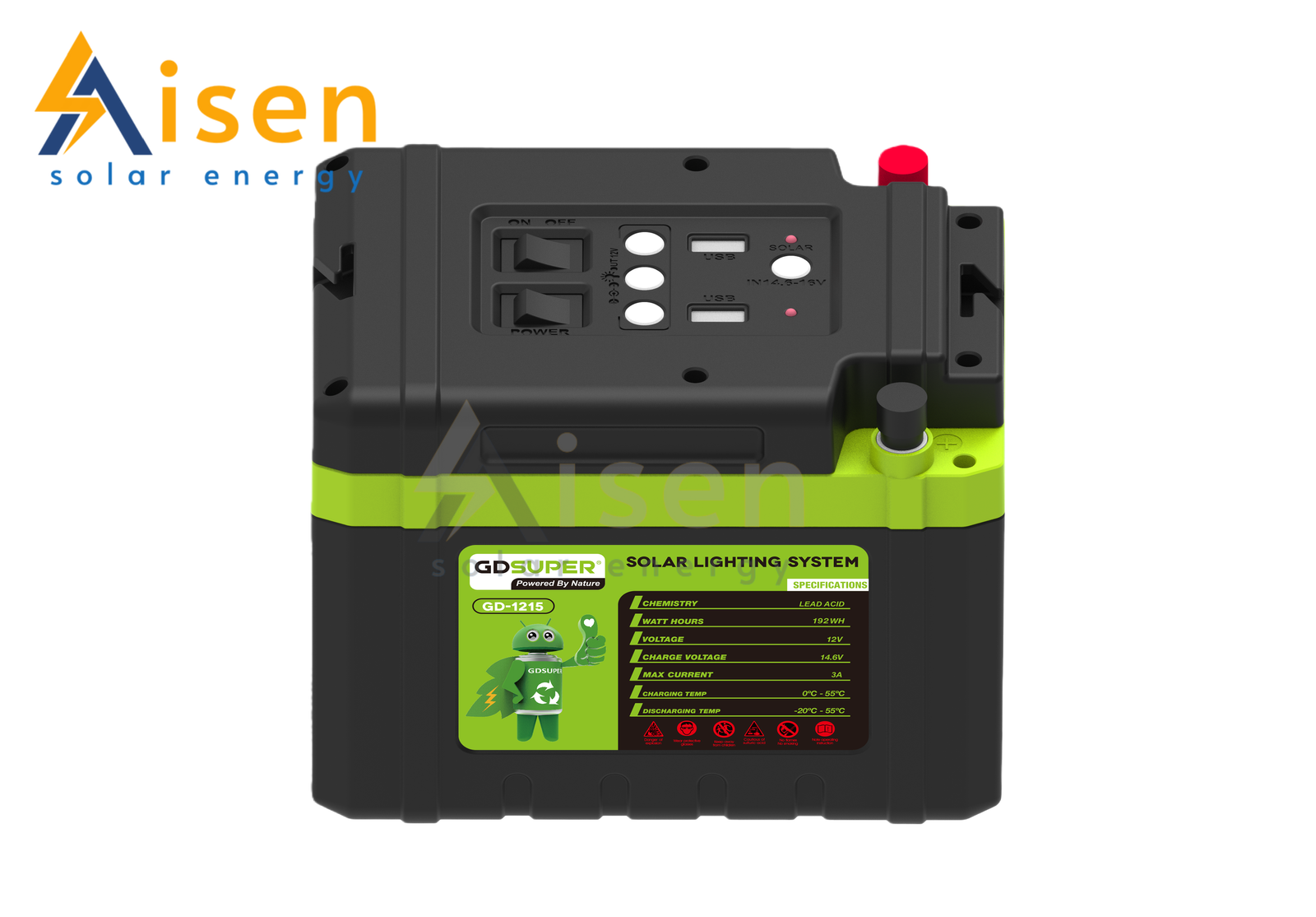 12V8AH Solar Lighting System GD-1208