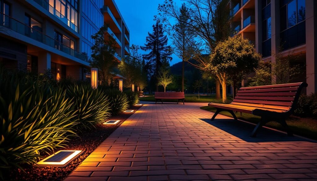 in-ground solar lights for architectural design