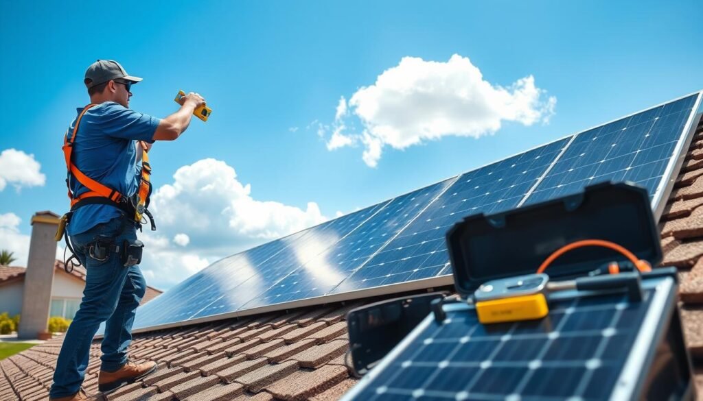 solar panel installation