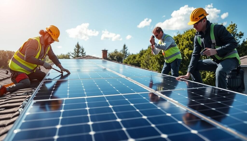 solar panel installation